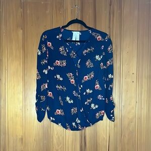 Floral Navy Women's Top
